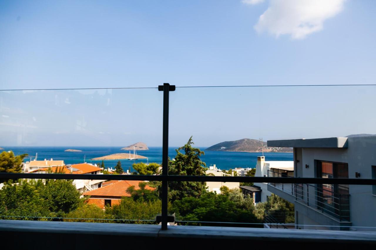 Seaview Pool Villa Near Beach And Athens Airport Pórto Ráfti Exterior foto